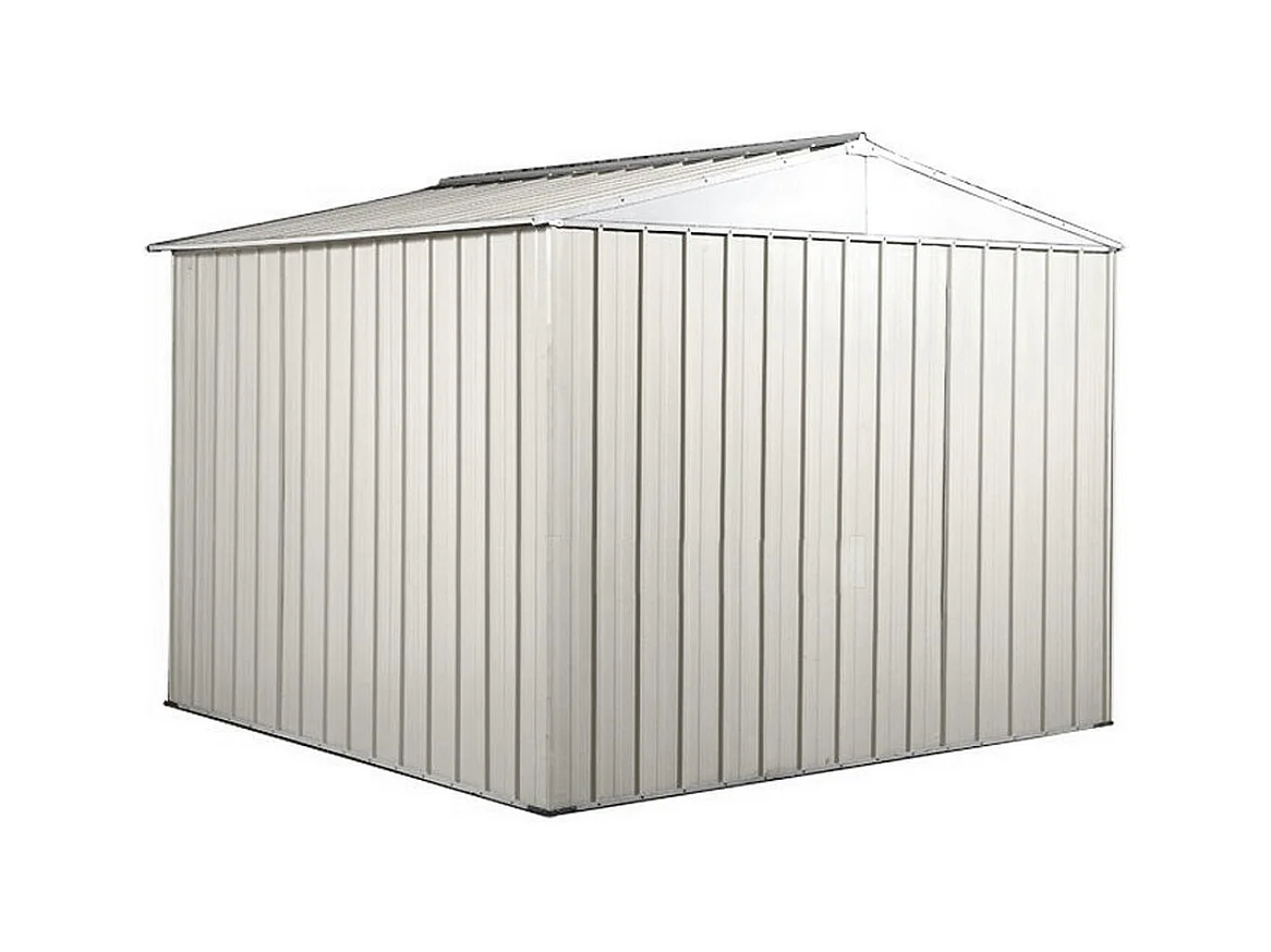 Box in Acciaio Zincato casetta attrezzi in lamiera 276x260cm x h2.12m - 110KG - 7,2mq - BIANCO