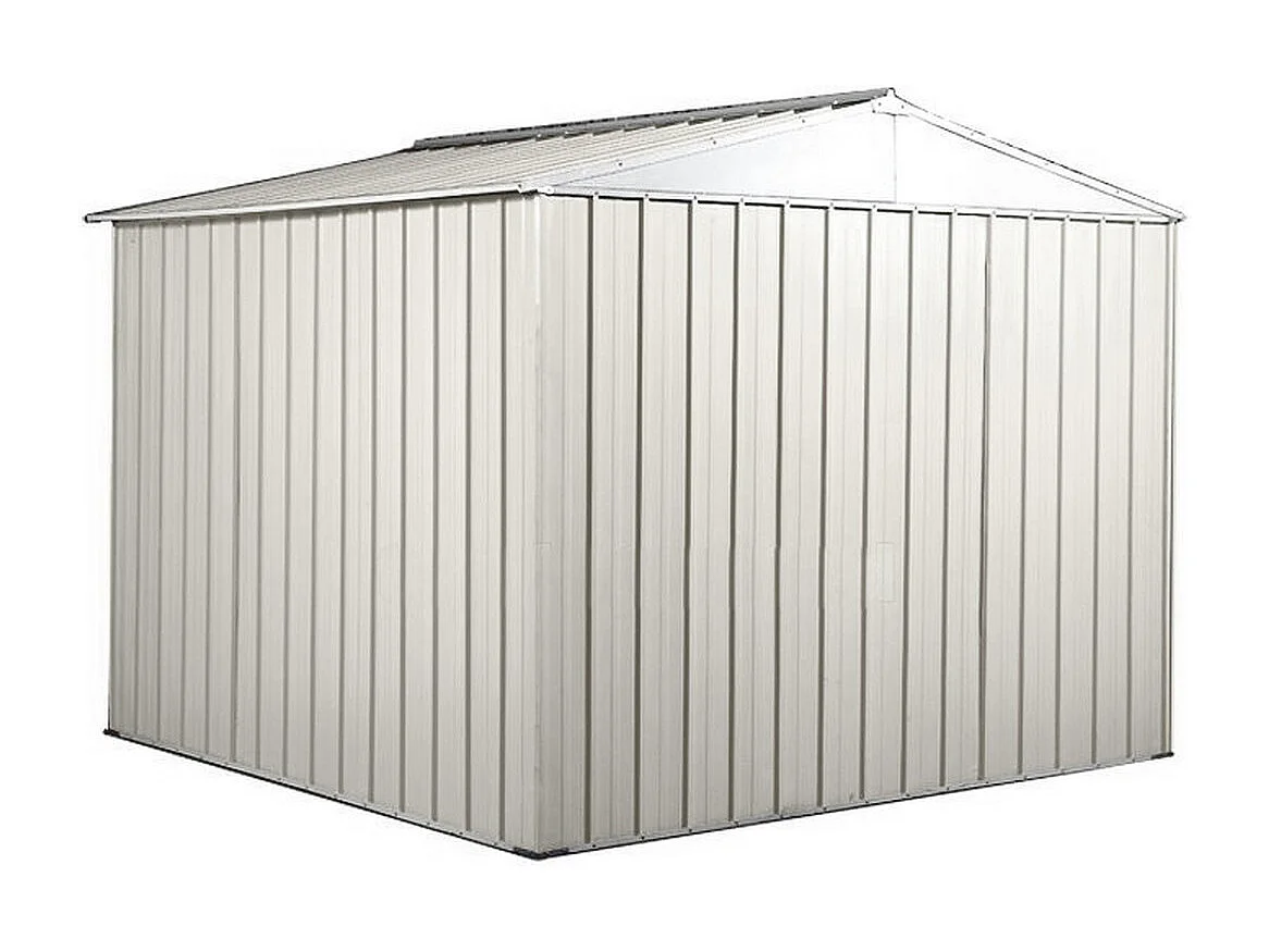 Box in Acciaio Zincato casetta attrezzi in lamiera 276x260cm x h2.12m - 110KG - 7,2mq - BIANCO