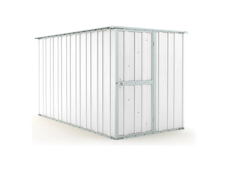 Casetta giardino lamiera Box in Acciaio Zincato 175x307cm x h1.82m - 95KG - 5,4mq - BIANCO