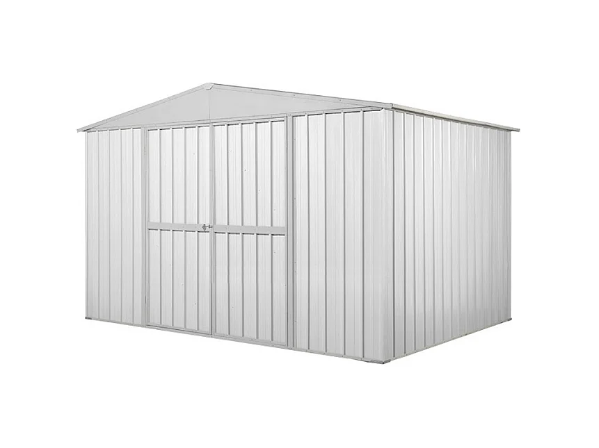 Box acciaio casetta giardino in lamiera deposito attrezzi 360x175cm x h 212cm - 110 kg - 6,30 mq - BIANCO