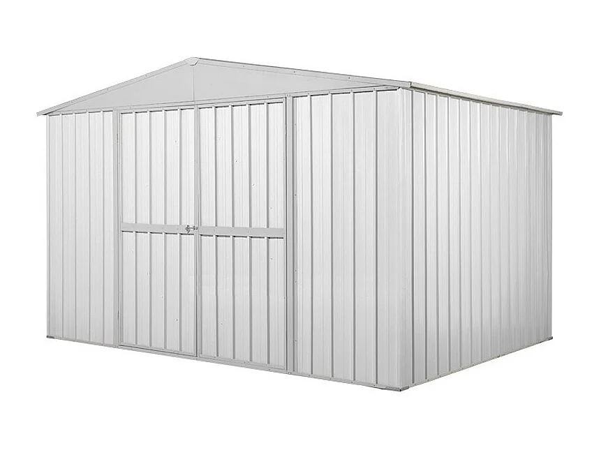 Box acciaio casetta giardino in lamiera deposito attrezzi 360x175cm x h 212cm - 110 kg - 6,30 mq - BIANCO