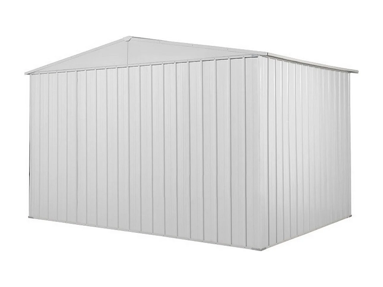 Box acciaio casetta giardino in lamiera deposito attrezzi 360x175cm x h 212cm - 110 kg - 6,30 mq - BIANCO