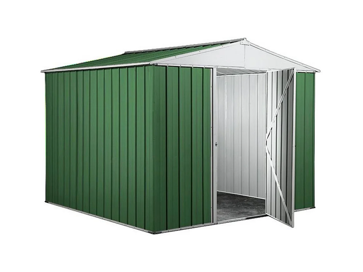 Box in Acciaio Zincato casetta attrezzi in lamiera 276x260cm x h2.12m - 110KG - 7,2mq - VERDE