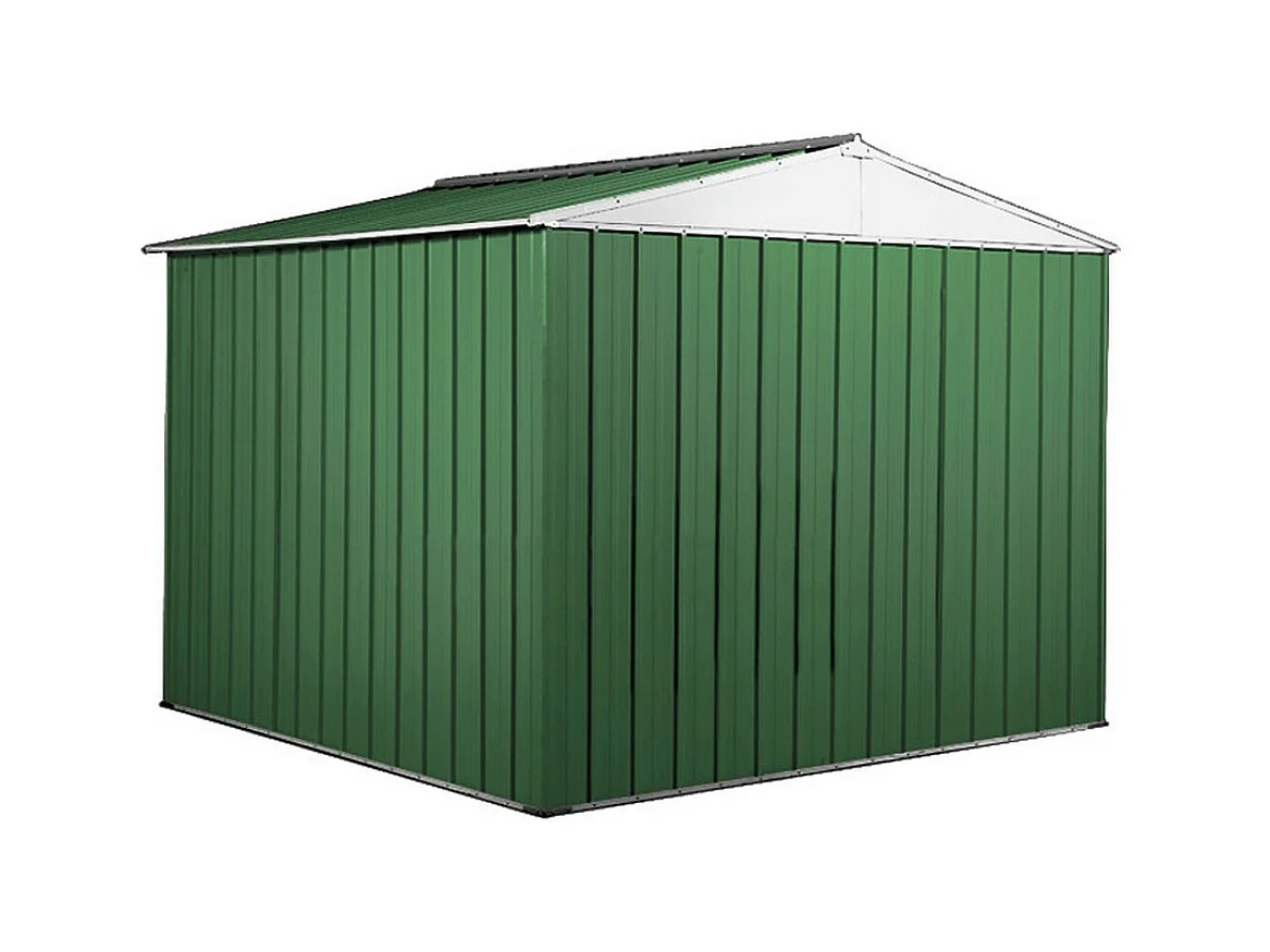 Box in Acciaio Zincato casetta attrezzi in lamiera 276x260cm x h2.12m - 110KG - 7,2mq - VERDE