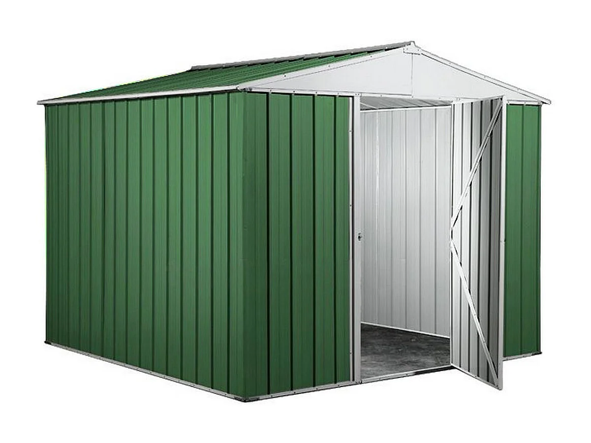 Box in Acciaio Zincato casetta attrezzi in lamiera 276x260cm x h2.12m - 110KG - 7,2mq - VERDE
