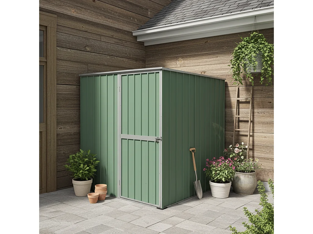 Box lamiera attrezzi casetta giardino in Acciaio Zincato 175x185cm x h1.92m - 70KG - 2,92mq - VERDE