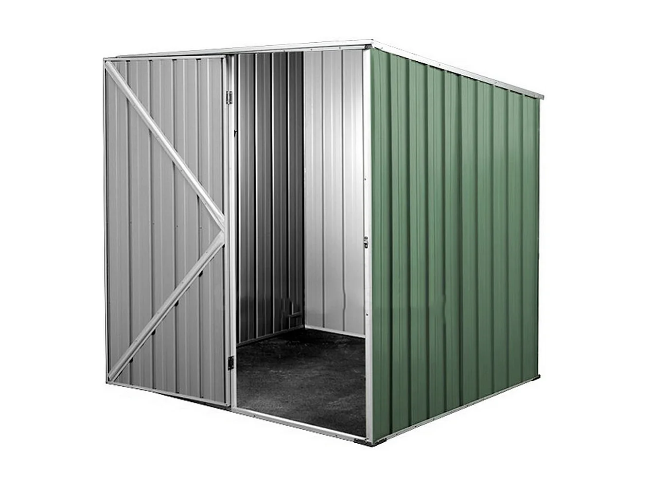 Box lamiera attrezzi casetta giardino in Acciaio Zincato 175x185cm x h1.92m - 70KG - 2,92mq - VERDE