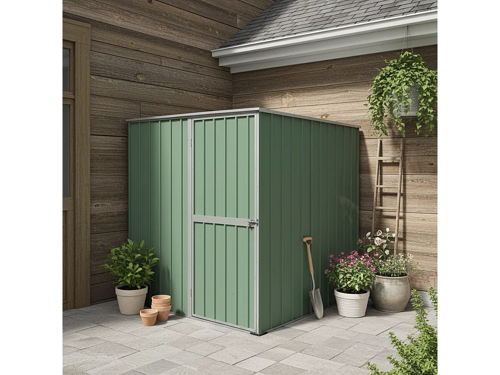 Box lamiera attrezzi casetta giardino in Acciaio Zincato 175x185cm x h1.92m - 70KG - 2,92mq - VERDE