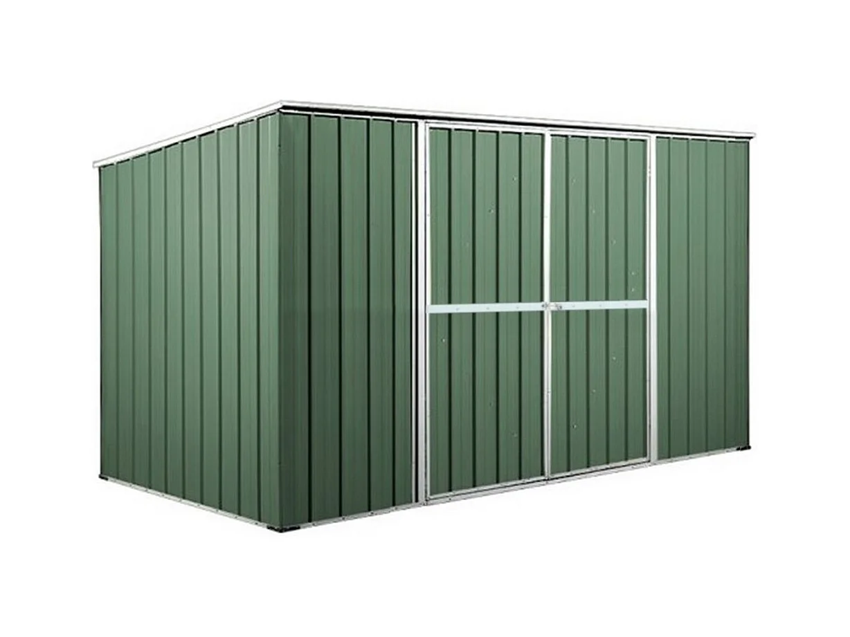 Casetta deposito lamiera Box in Acciaio Zincato 345x186cm x h1.92m - 98KG - 6.42mq - VERDE