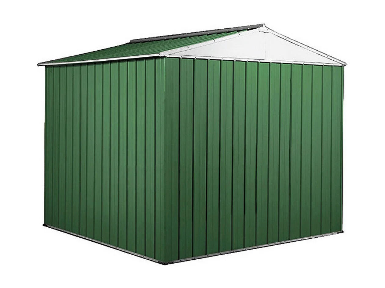 Capanno per esterno in lamiera di acciaio zincata 275x175cm x h 212cm - 87 kg - 4,81mq - VERDE
