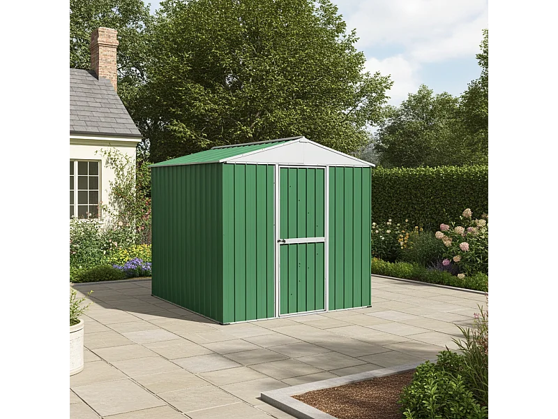 Capanno per esterno in lamiera di acciaio zincata 275x175cm x h 212cm - 87 kg - 4,81mq - VERDE