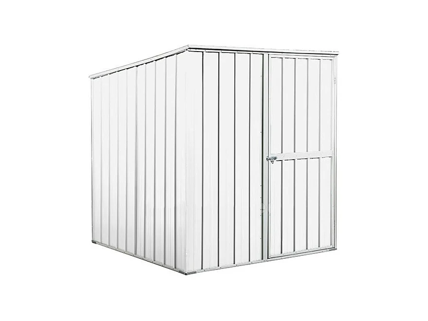 Box lamiera attrezzi casetta giardino in Acciaio Zincato 175x185cm x h1.92m - 70KG - 2,92mq - BIANCO