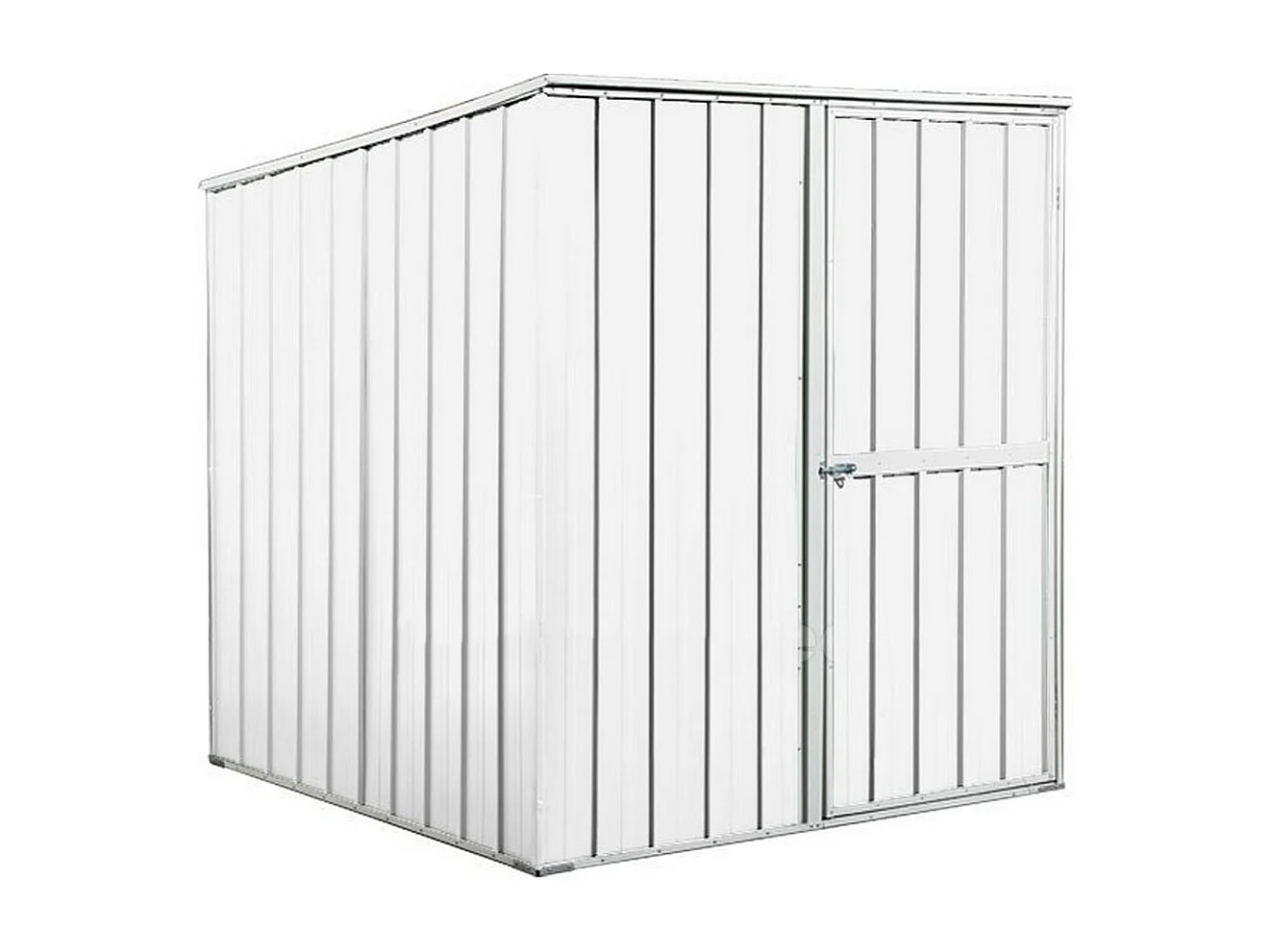 Box lamiera attrezzi casetta giardino in Acciaio Zincato 175x185cm x h1.92m - 70KG - 2,92mq - BIANCO