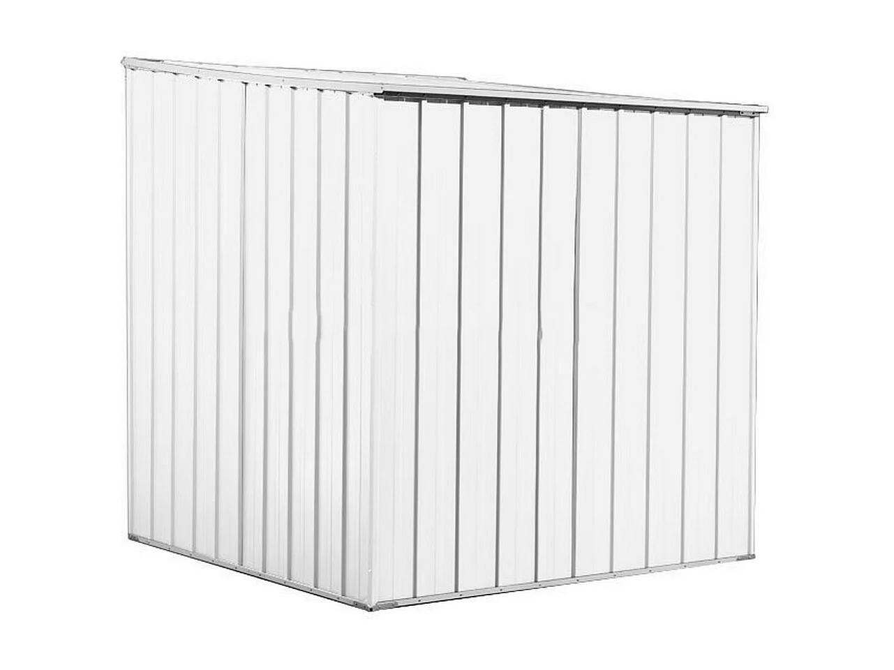 Box lamiera attrezzi casetta giardino in Acciaio Zincato 175x185cm x h1.92m - 70KG - 2,92mq - BIANCO