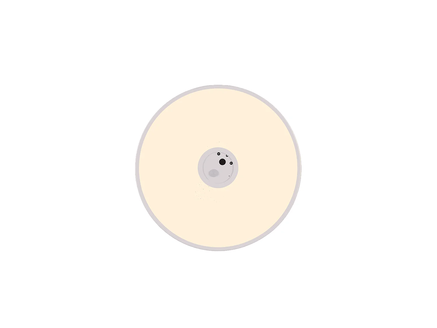 Plafoniera LED con videocamera integrata, plastica, bianco, D40 cm, Aspetta