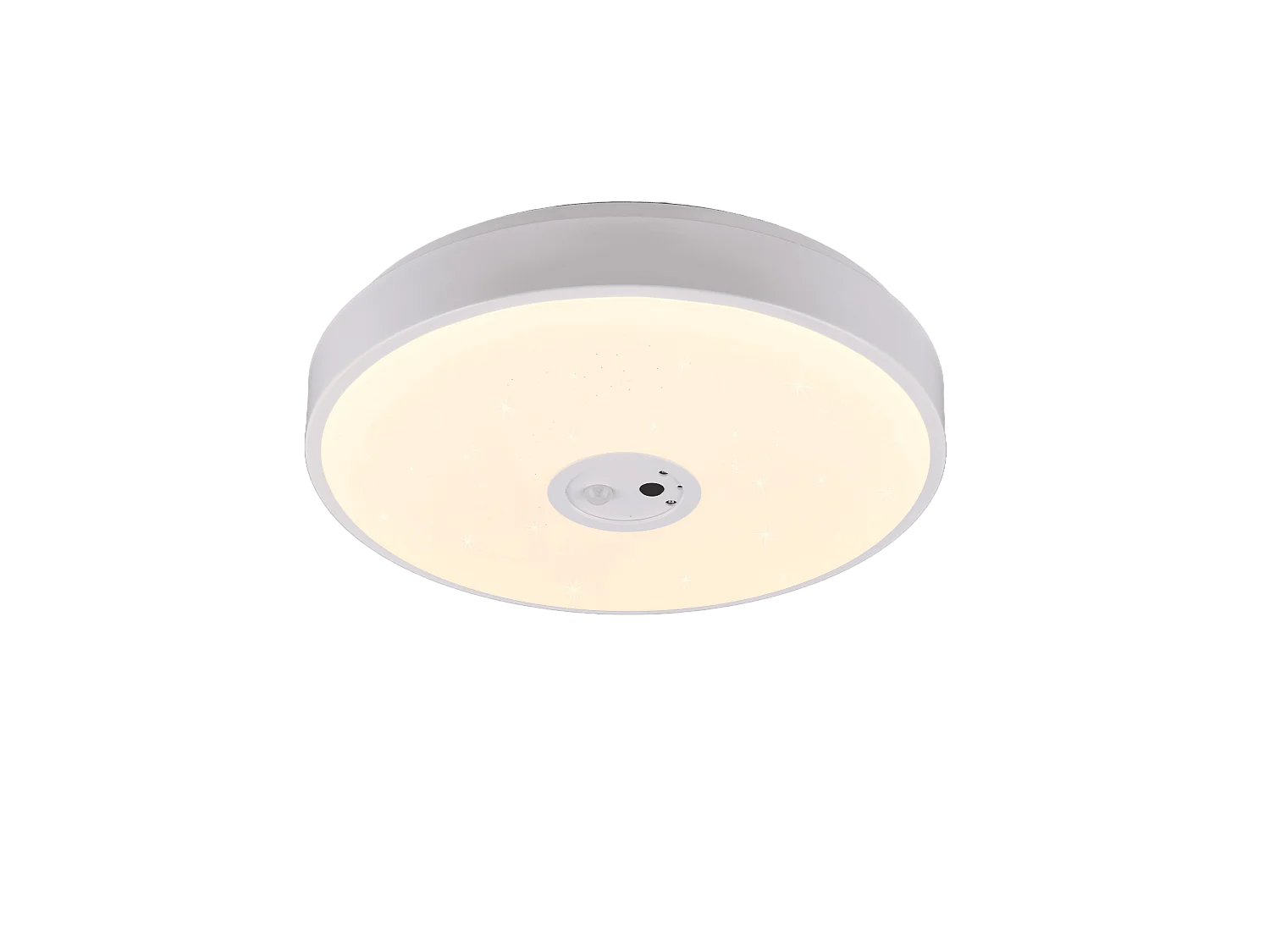 Plafoniera LED con videocamera integrata, plastica, bianco, D40 cm, Aspetta