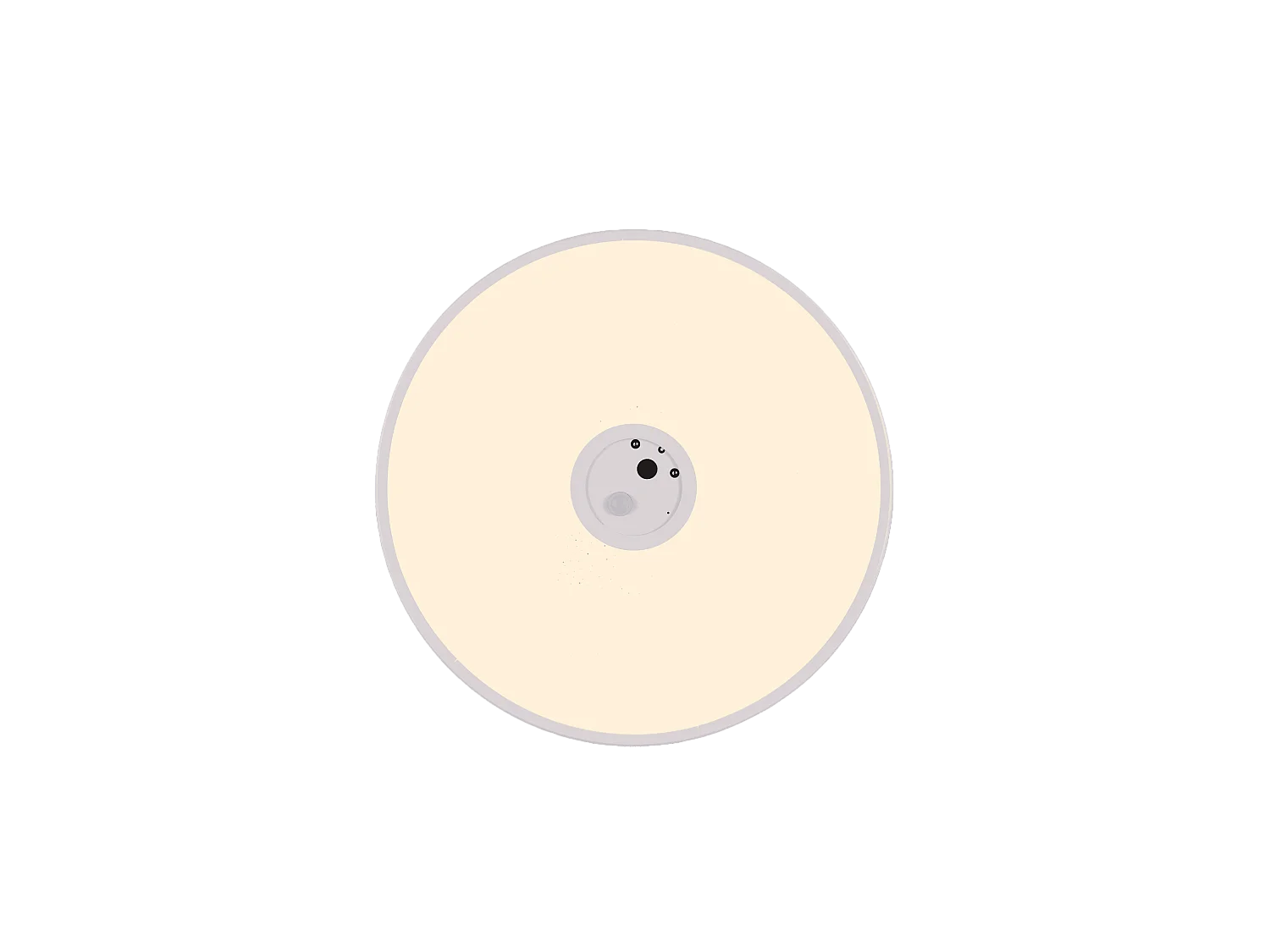 Plafoniera LED con videocamera integrata, plastica, bianco, D40 cm, Aspetta