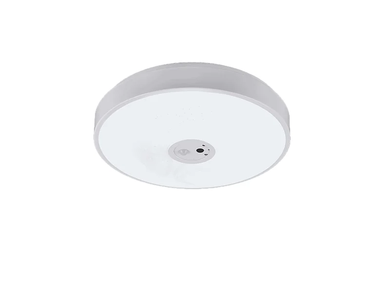 Plafoniera LED con videocamera integrata, plastica, bianco, D40 cm, Aspetta