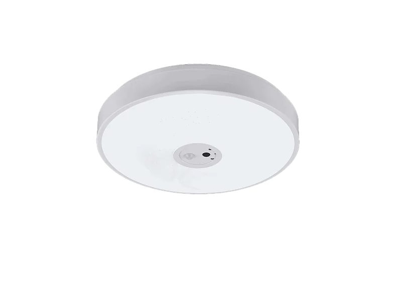 Plafoniera LED con videocamera integrata, plastica, bianco, D40 cm, Aspetta