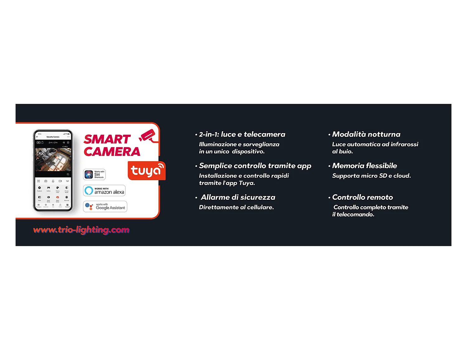 Plafoniera LED con videocamera integrata, plastica, bianco, D40 cm, Vedera