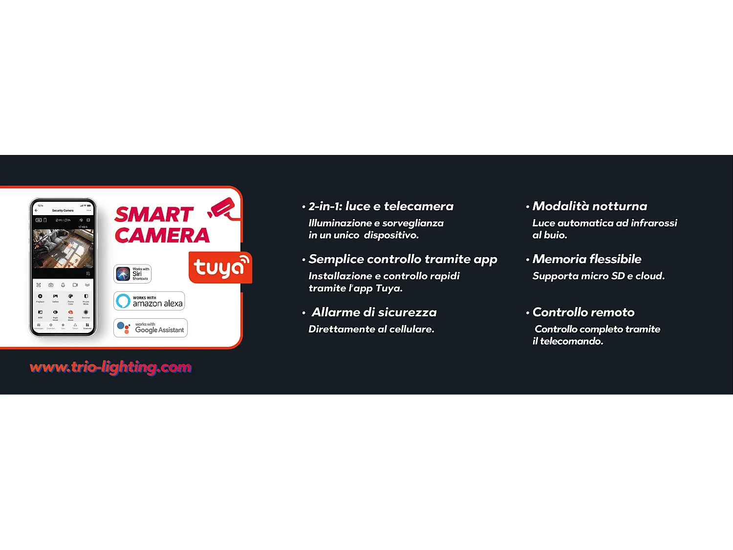 Plafoniera LED con videocamera integrata, plastica, bianco, D40 cm, Vedera