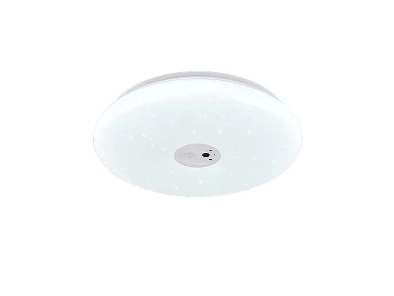 Plafoniera LED con videocamera integrata, plastica, bianco, D40 cm, Vedera