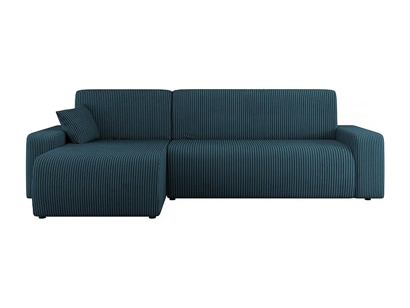 Canapé d'angle convertible PIANI en velours côtelé
