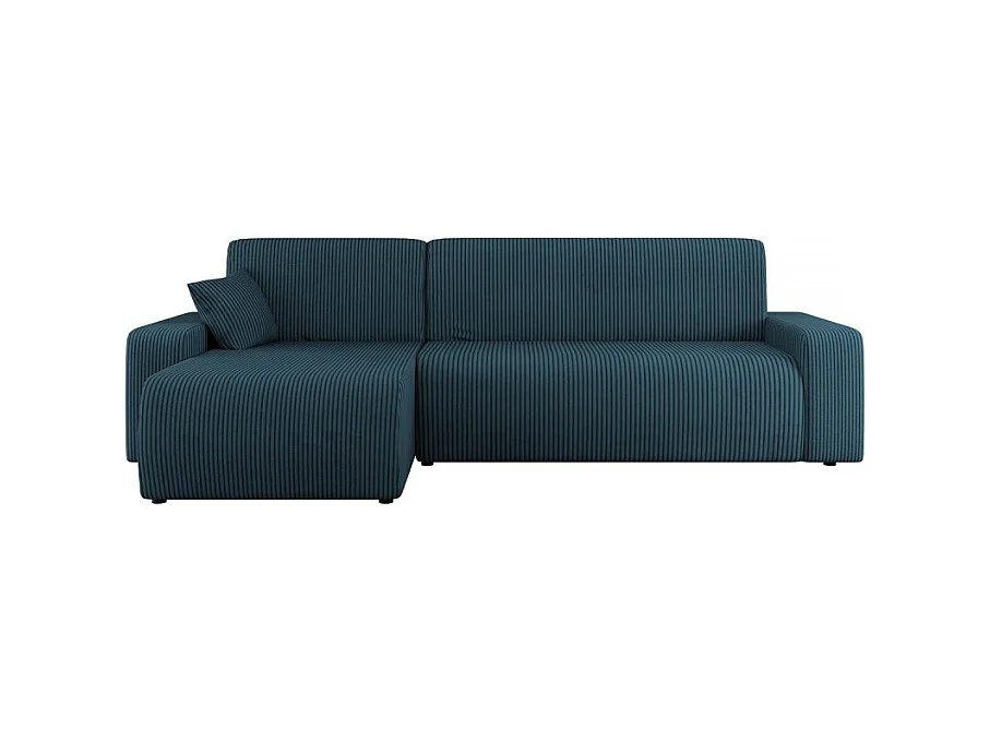 Canapé d'angle convertible PIANI en velours côtelé