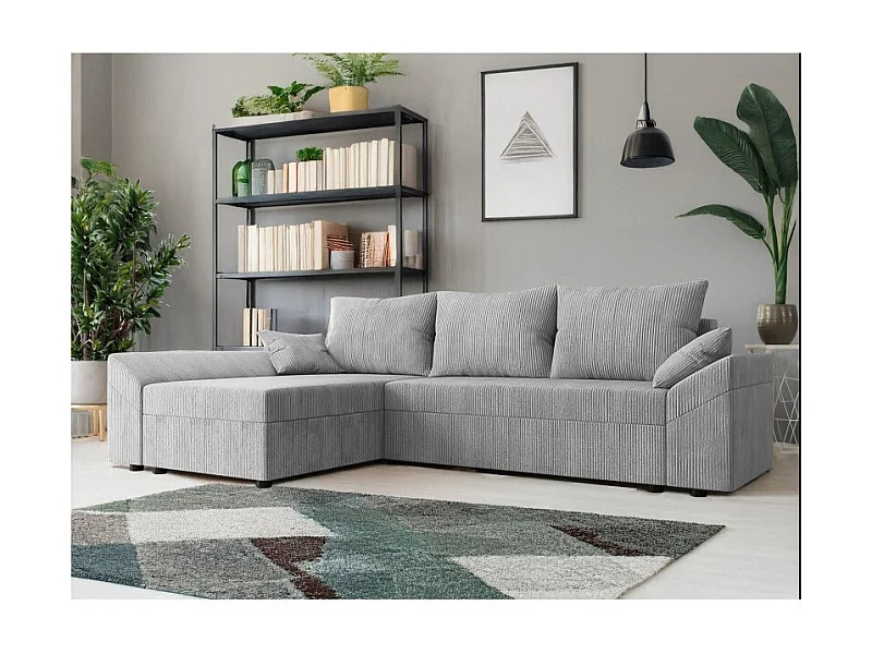 Canapé d'angle convertible DENVI en velours côtelé