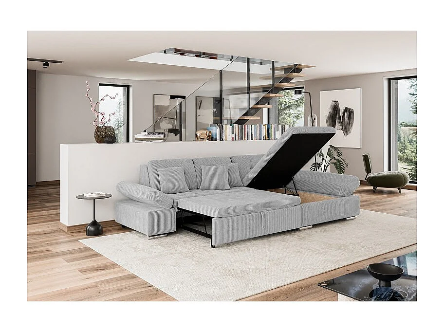 Canapé d'angle convertible + coffre ALRI