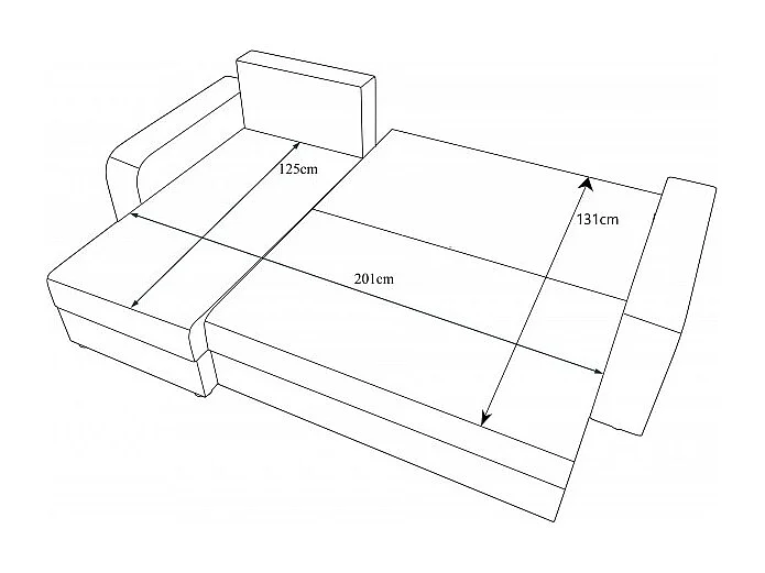 Canapé d'angle convertible HELLIA en velours côtelé