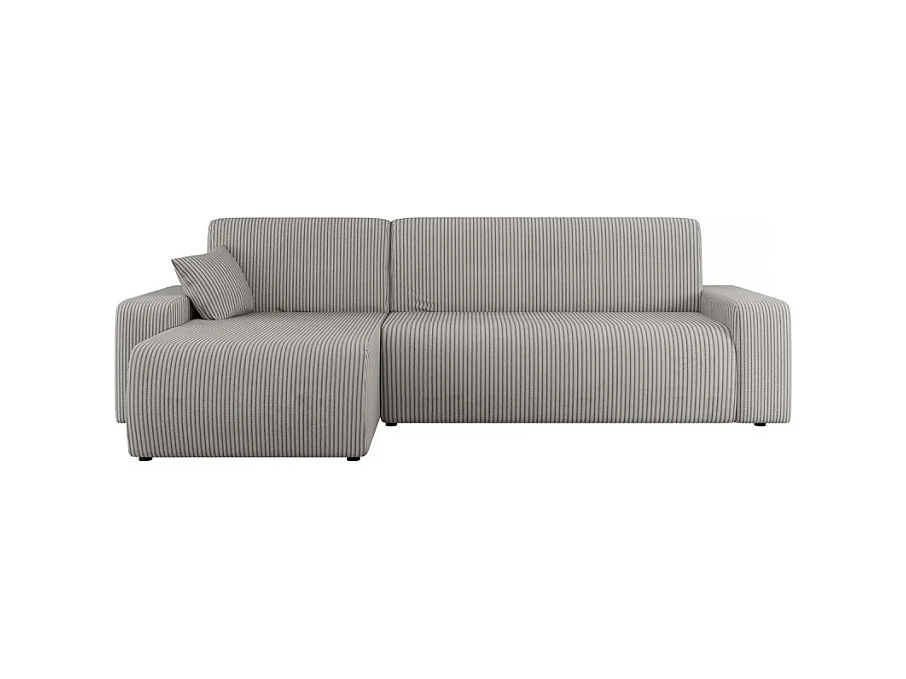 Canapé d'angle convertible PIANI en velours côtelé