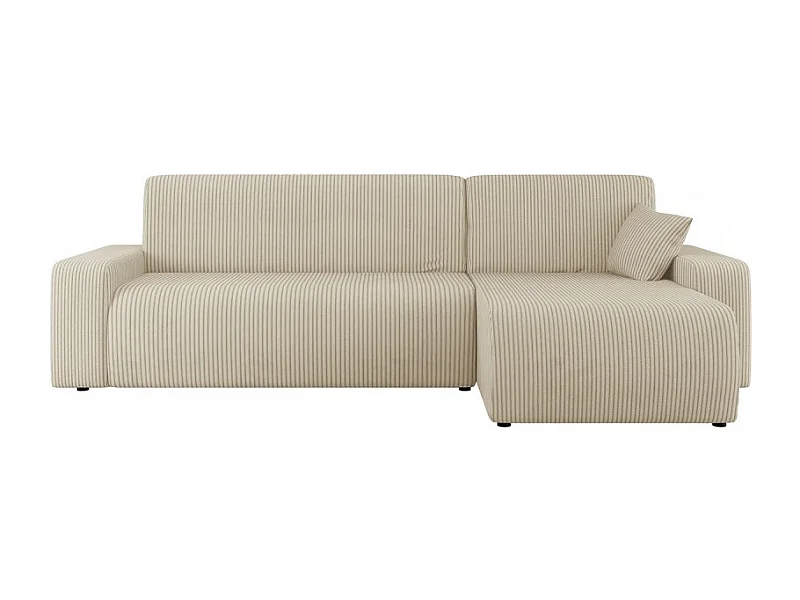 Canapé d'angle convertible PIANI en velours côtelé