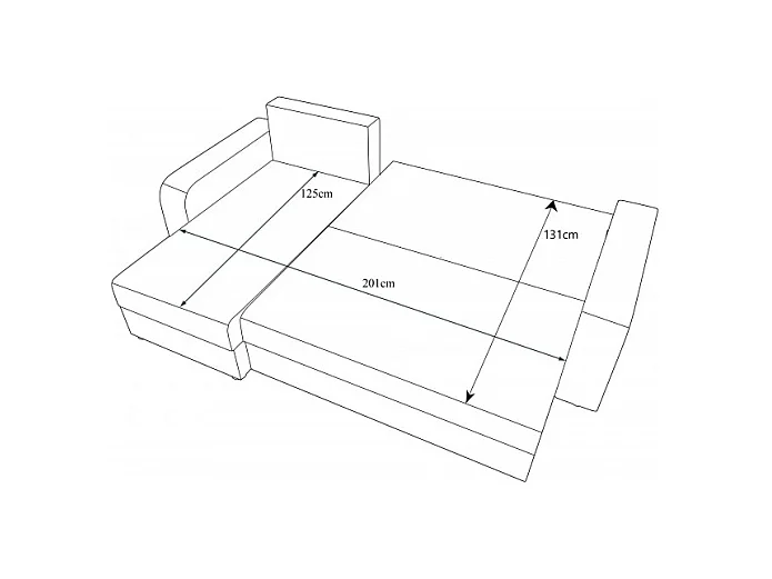 Canapé d'angle convertible HELLIA en velours côtelé