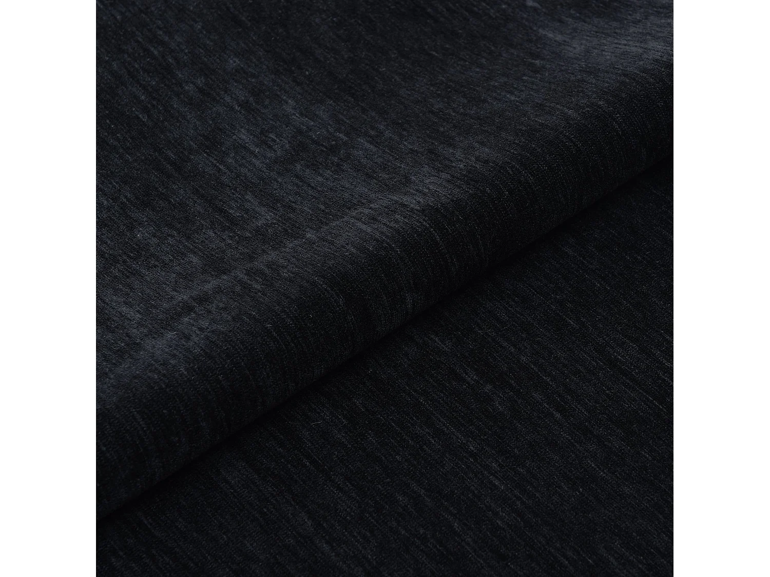 Canapé convertible 3 places LUXO en tissu tramé toucher doux noir