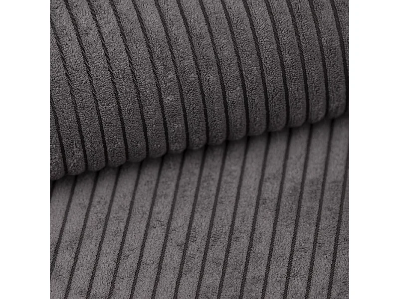 Canapé d'angle panoramique PIANI en U en velours côtelé