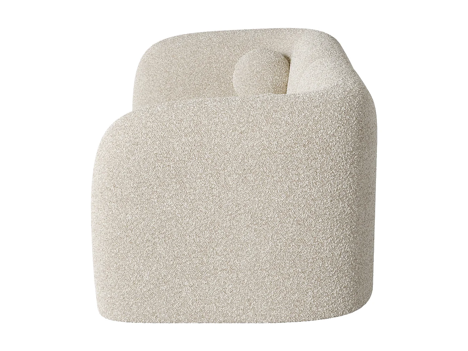 Canapé 2 places bouclette crème 168cm NOLA