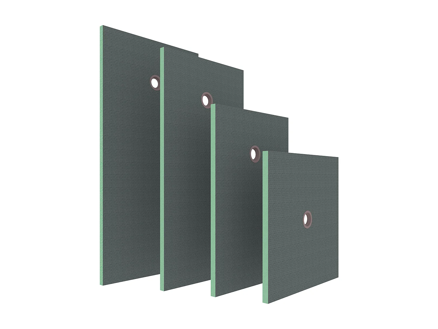 AICA Tegelbare douchevloer van geëxtrudeerd polystyreen – 90 x 160 x 4 cm – op maat inkortbaar – met doucheafvoer