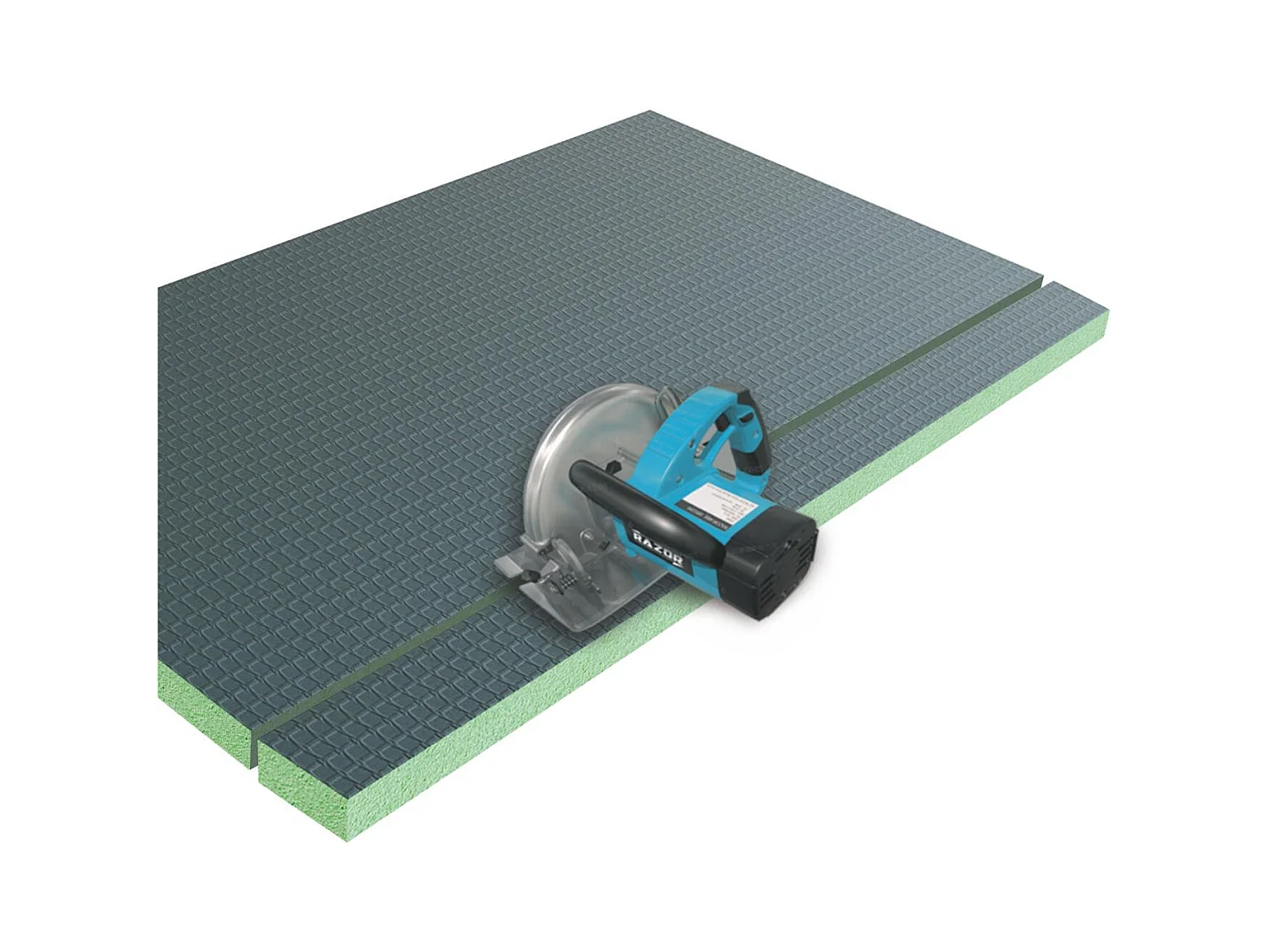 AICA Receveur à carreler en polystyrène - 80 x 80 x 4 cm - recoupable sur mesure - avec bonde de receveur