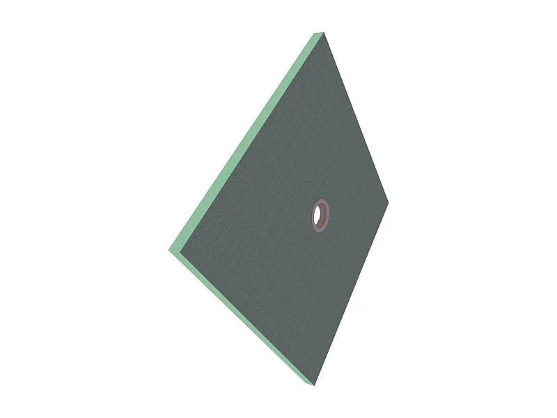 AICA Tegelbare douchevloer van geëxtrudeerd polystyreen – 90 x 90 x 4 cm – op maat inkortbaar