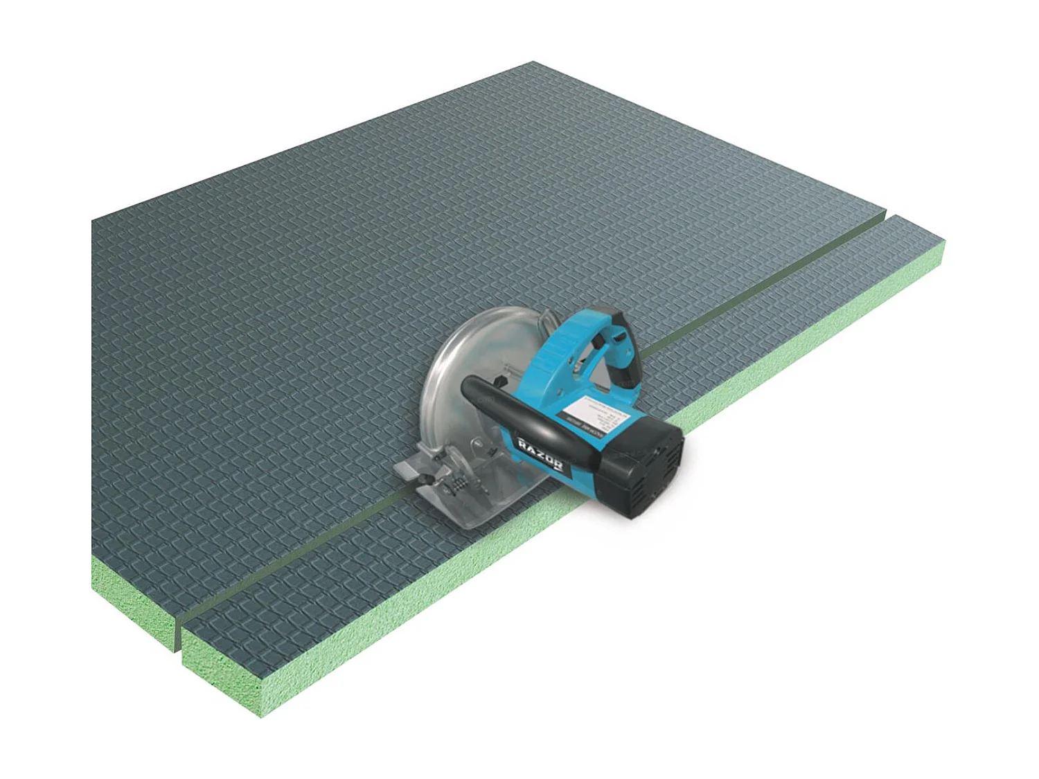 AICA Receveur à carreler en polystyrène - 90 x 120 x 4 cm - recoupable sur mesure - avec bonde de receveur