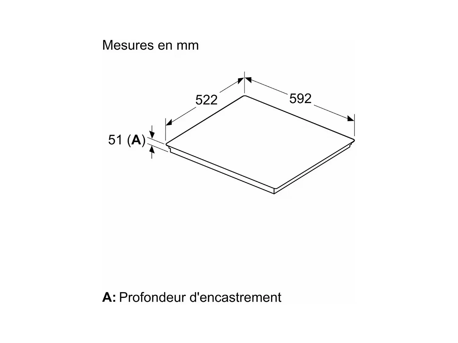 Siemens Table de cuisson induction 60cm 4 feux 7400w noir - EX651HXC1E