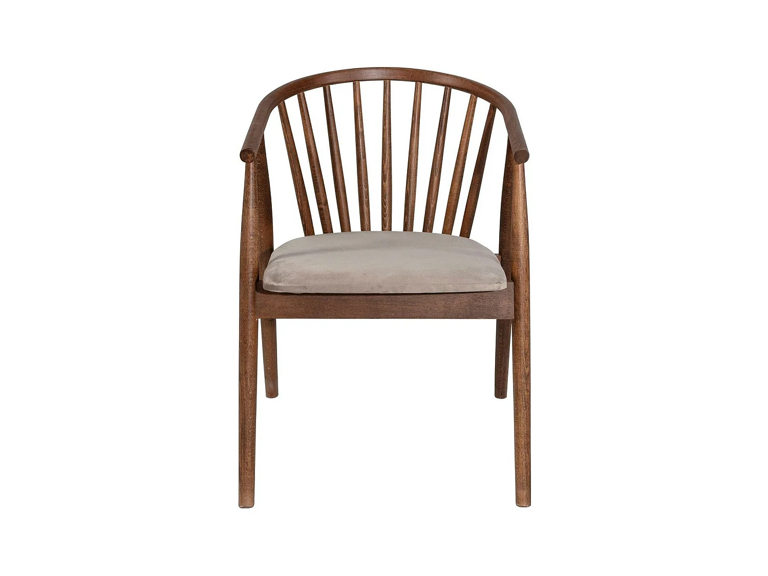 Chaise à barreaux - velours taupe TENA