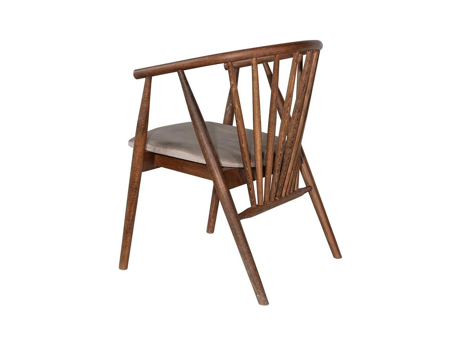 Chaise à barreaux - velours taupe TENA