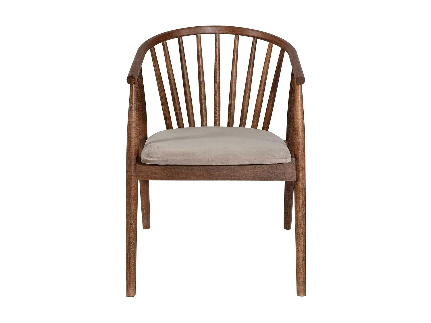 Chaise à barreaux - velours taupe TENA