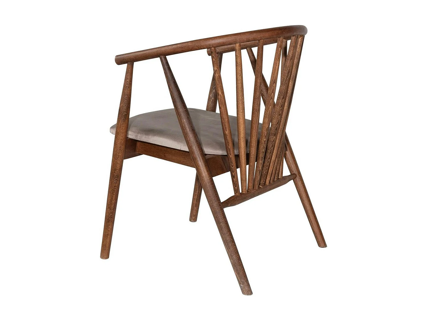 Chaise à barreaux - velours taupe TENA