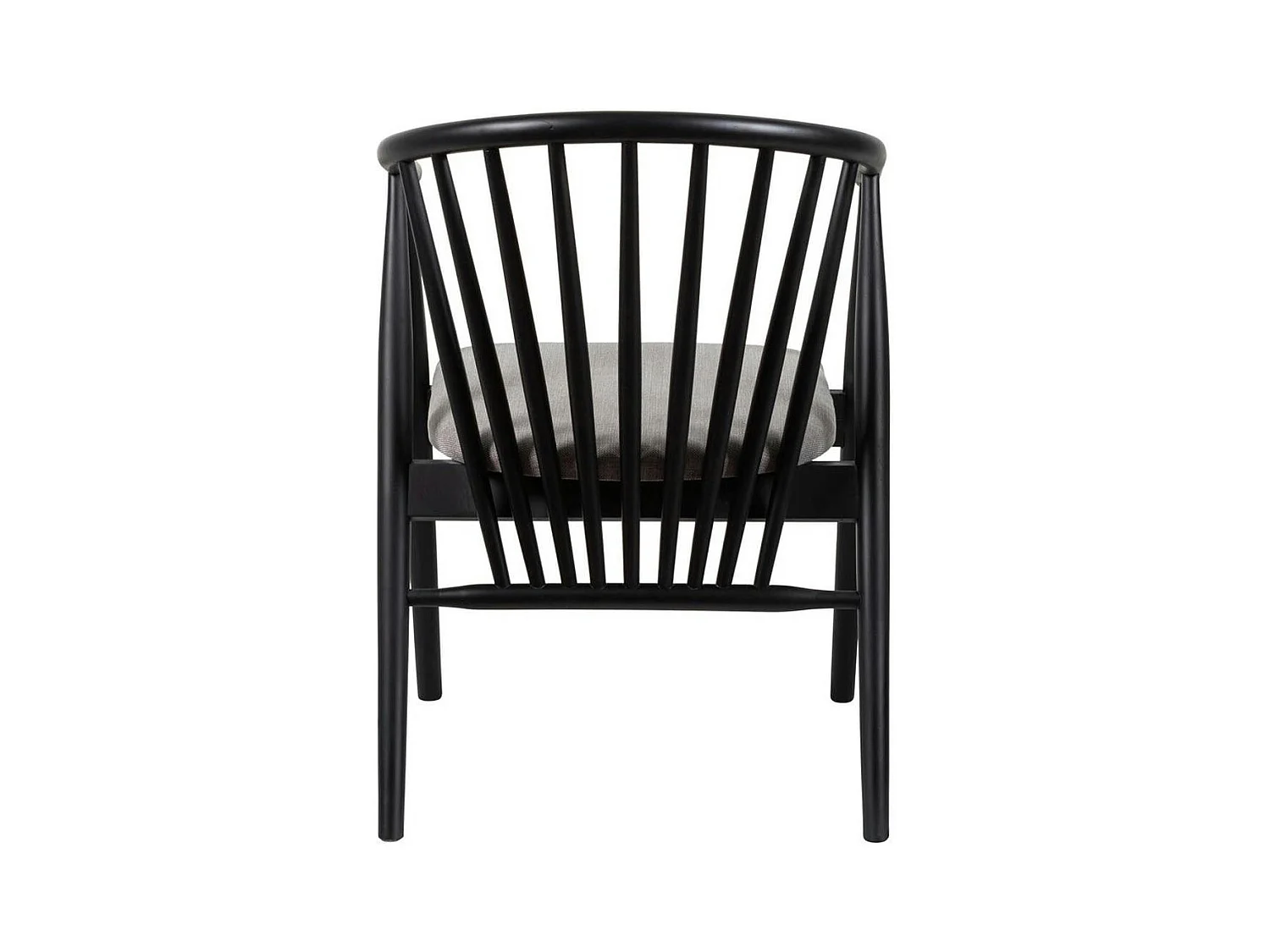 Chaise noire à barreaux - tissu gris TENA