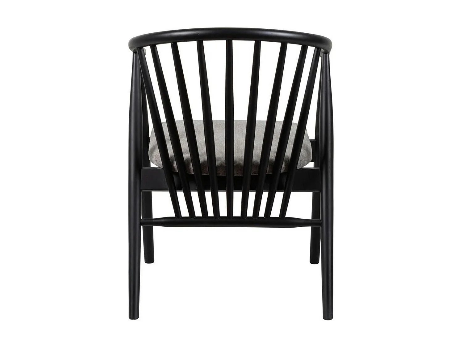 Chaise noire à barreaux - tissu gris TENA