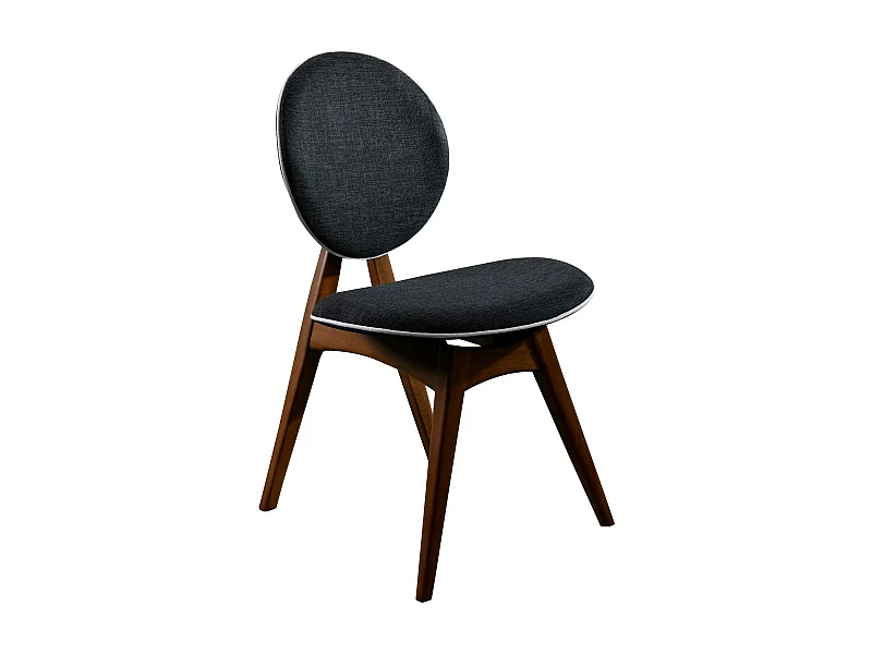 Chaise médaillon grise - style moderne (lot de 2) DILI