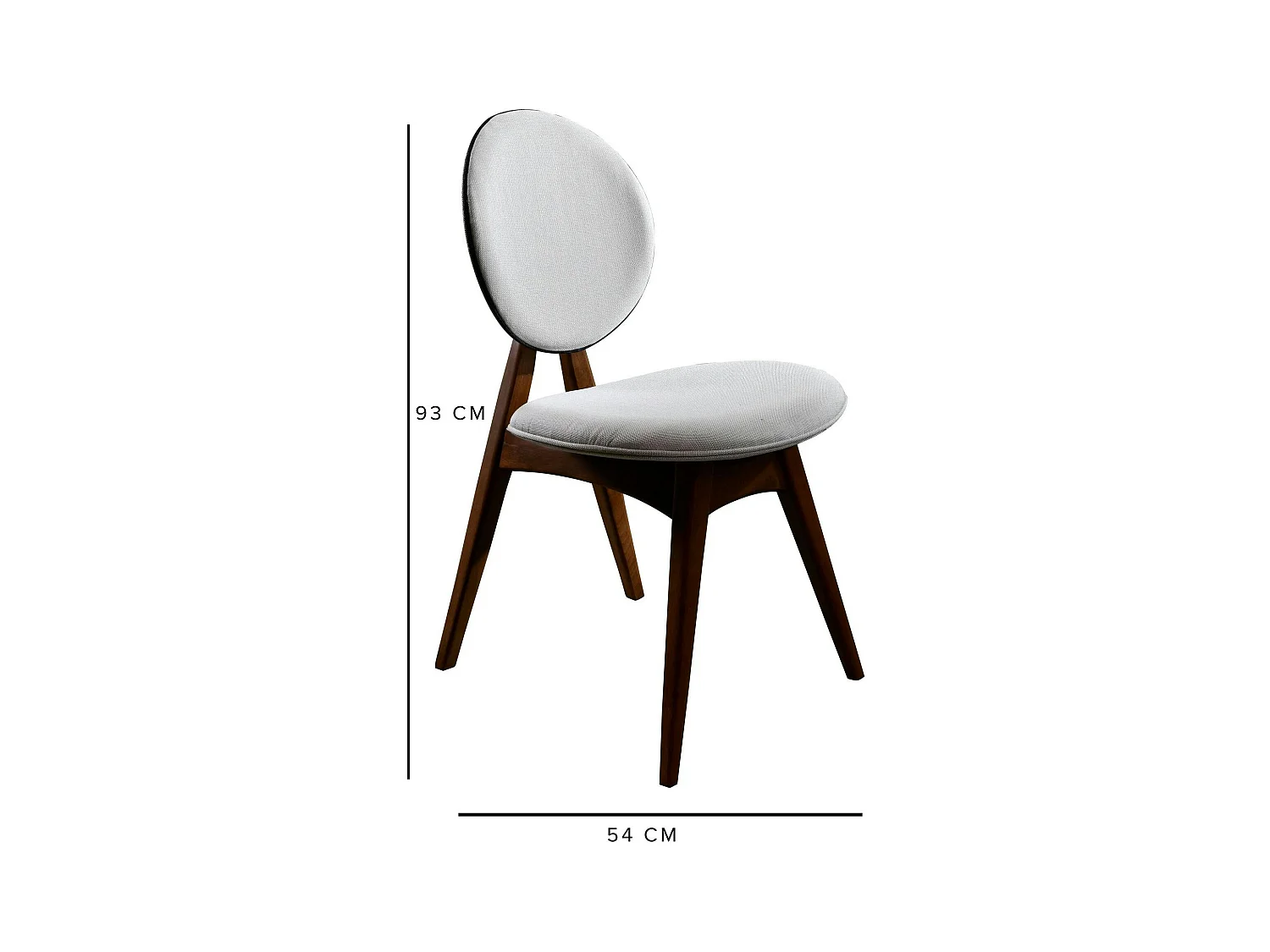 Chaise médaillon écrue - style moderne (lot de 2) DILI